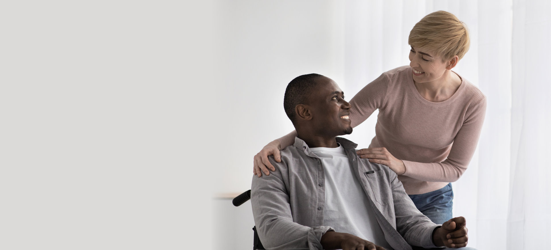 black special person in a wheel chair